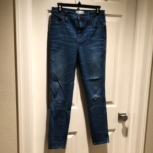 Madewell Women's Distressed High Rise  Skinny Jeans